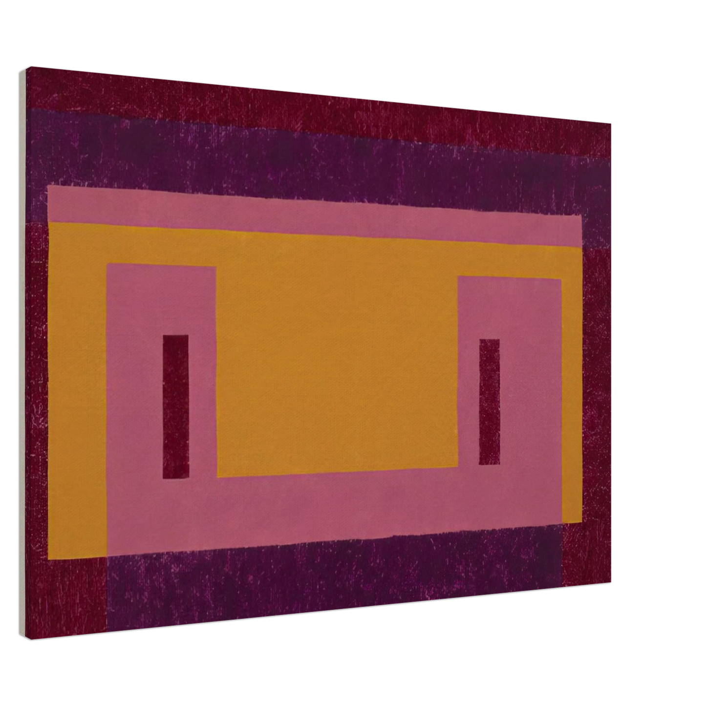 Josef Albers - VARIANT ADOBE FAMILIAR FRONT 1948 Canvas - 20x30 cm / 8x12 inches-canvas