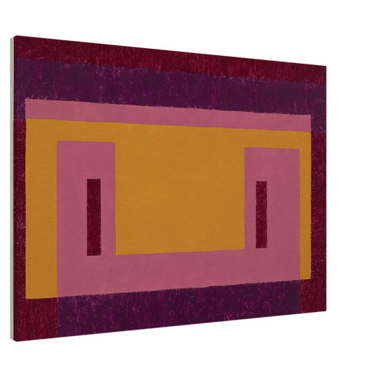 Josef Albers - VARIANT ADOBE FAMILIAR FRONT 1948 Canvas - 20x30 cm / 8x12 inches-canvas