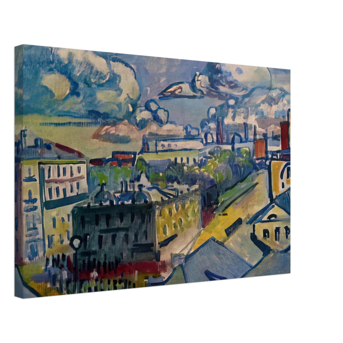 Wassily Kandinsky - MOSCOW ZUBOVSKAYA SQUARE STUDY 1916 Canvas - 70x100 cm / 28x40 inches-canvas