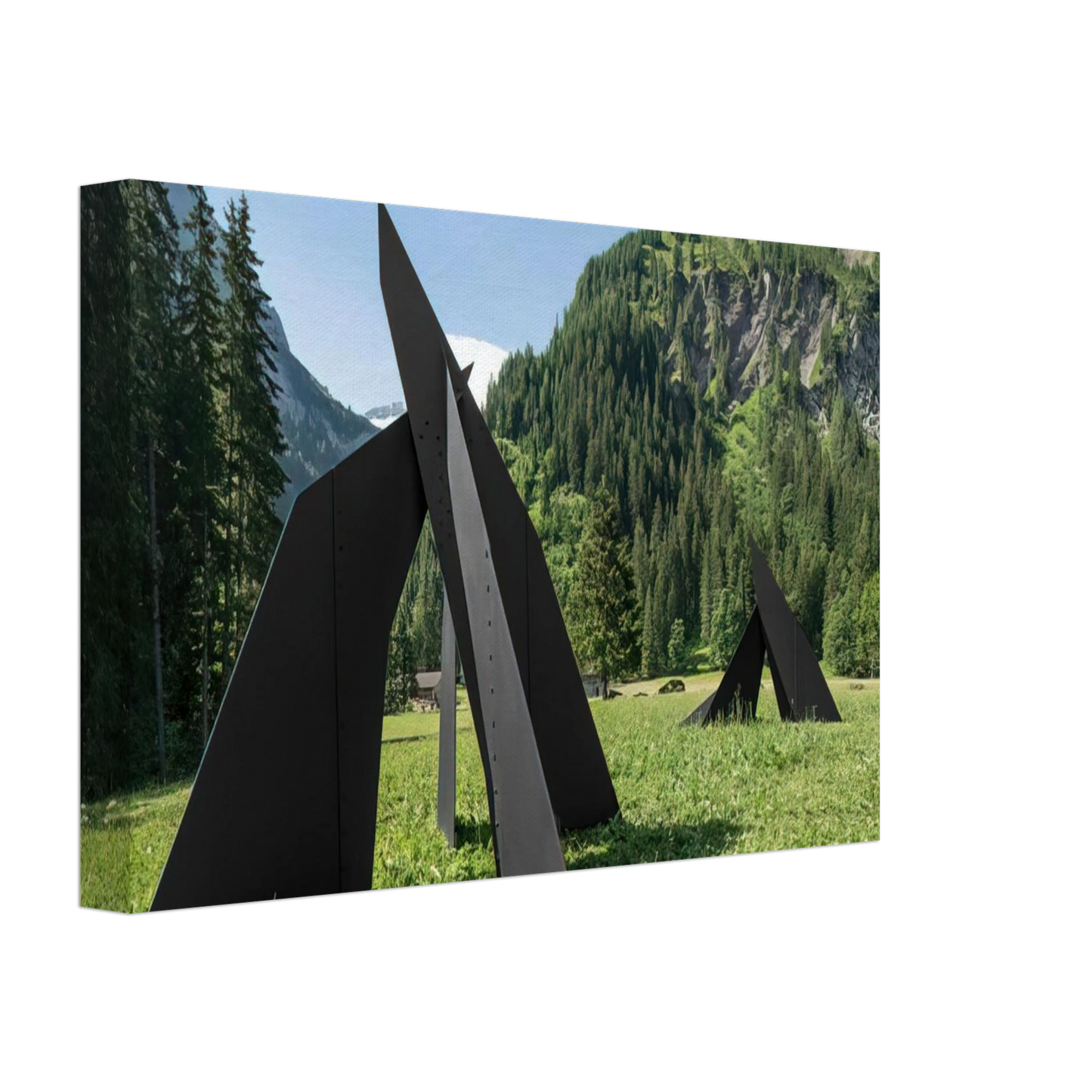 Alexander Calder - FOUR PLANES ESCARPE 1967 Canvas - 40x60 cm / 16x24 inches-canvas