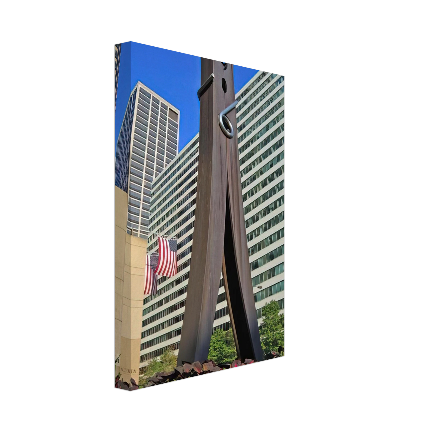 Claes Oldenburg - CLOTHESPIN 1976 Canvas - 40x60 cm / 16x24 inches-canvas
