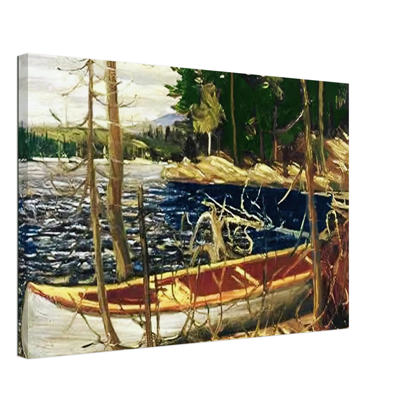 Tom Thomson - THE CANOE 1912 Canvas - 40x60 cm / 16x24 inches-canvas