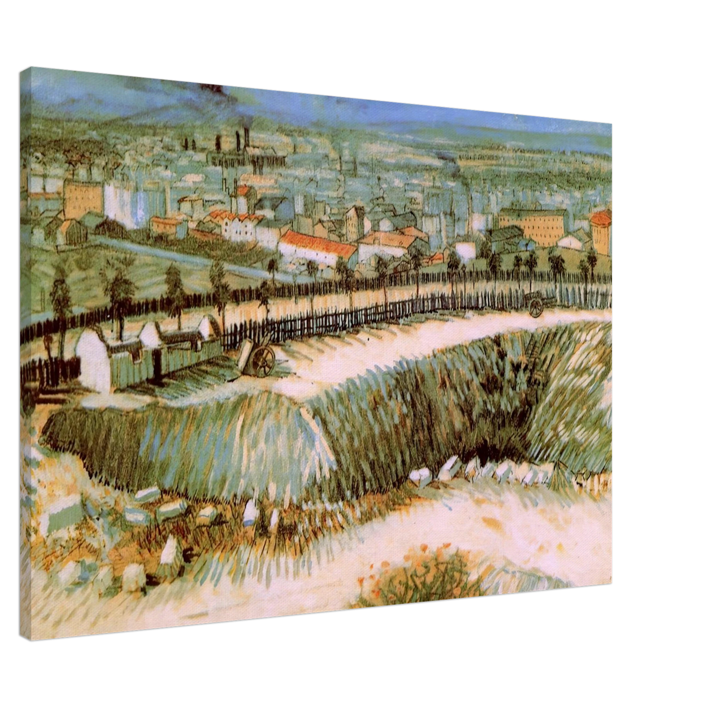 Vincent van Gogh - Outskirts of Paris near Montmartre Canvas - 20x30 cm / 8x12 inches-canvas