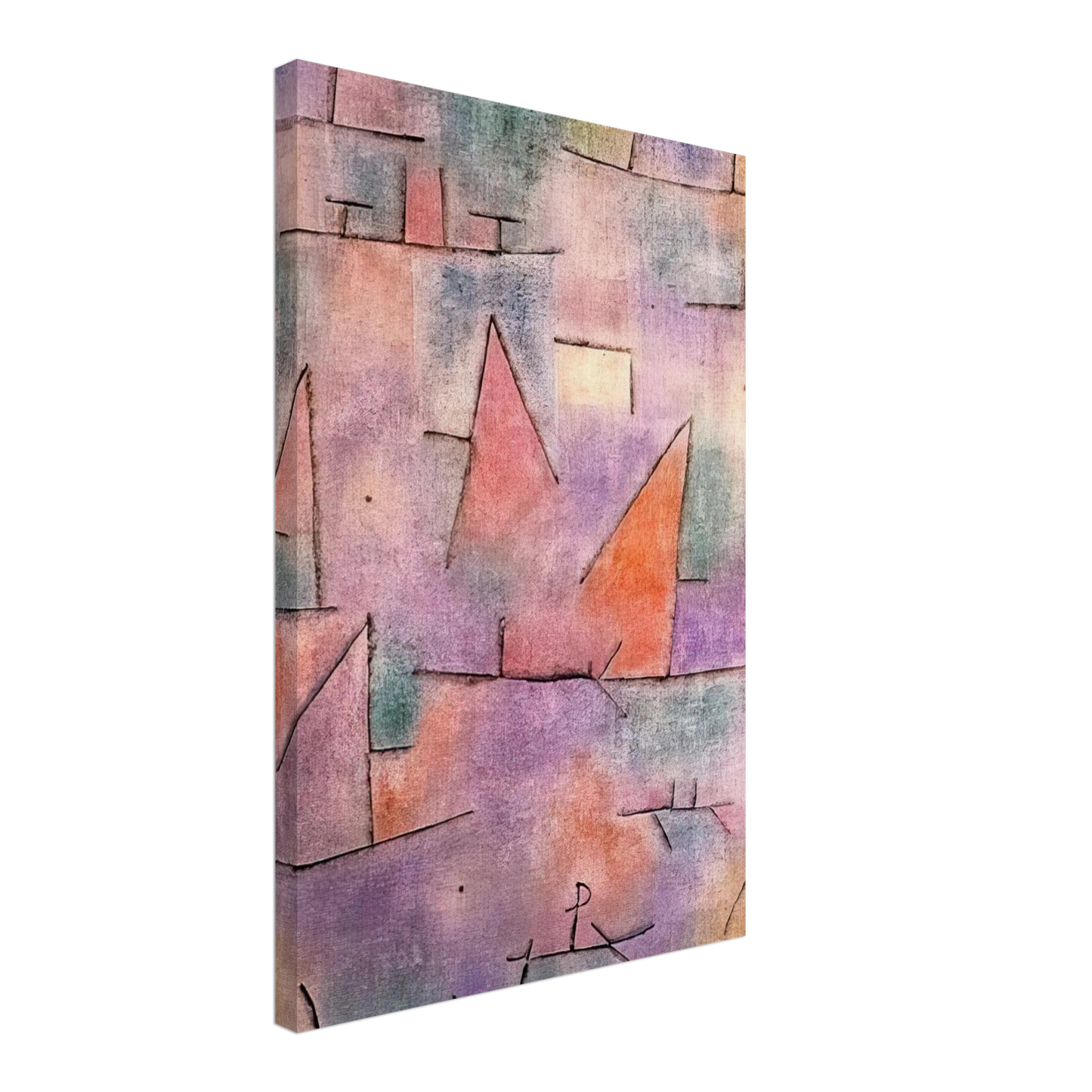 Paul Klee - HARBOUR WITH SAILING SHIPS 1937 Canvas - 40x60 cm / 16x24 inches-canvas