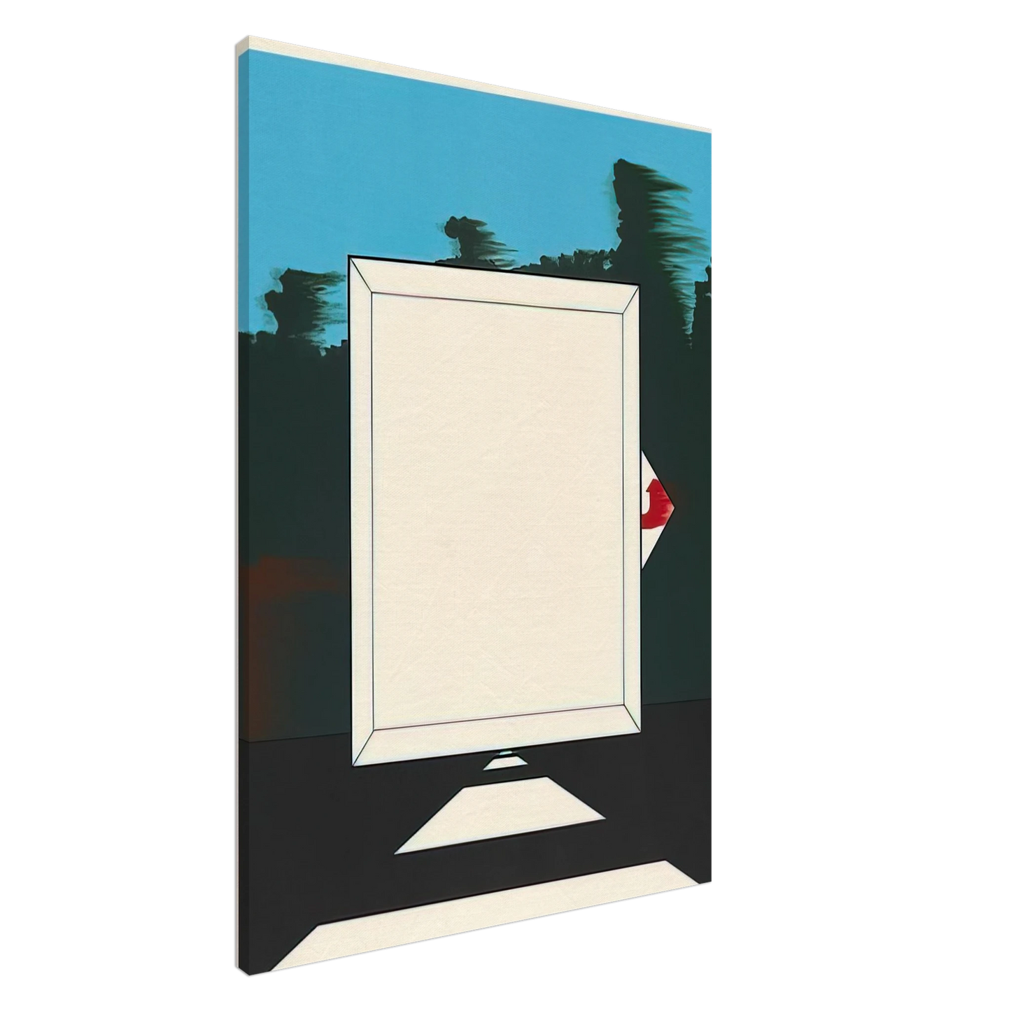 Allan D Arcangelo - Untitled - 1966 Canvas - 20x30 cm / 8x12 inches-canvas