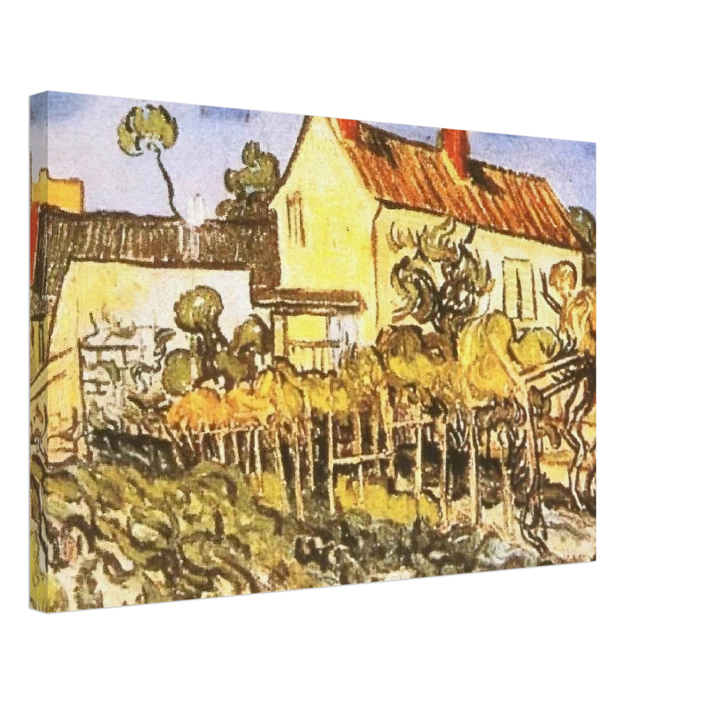 Vincent van Gogh - The House of Pere Eloi Canvas - 70x100 cm / 28x40 inches-canvas