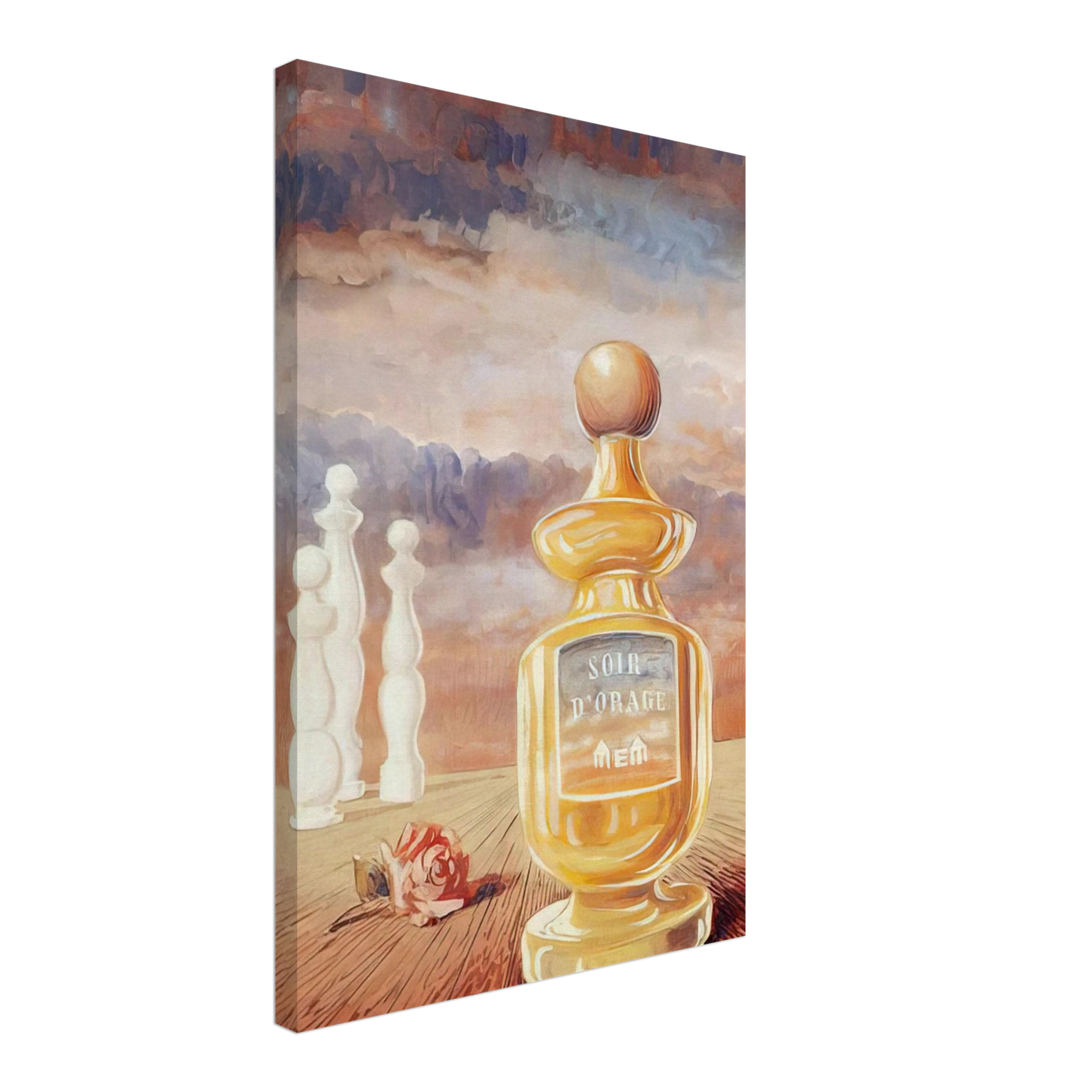 Rene Magritte - SOIR D ORAGE STRANGE PERFUME BY MEM Canvas - 70x100 cm / 28x40 inches-canvas