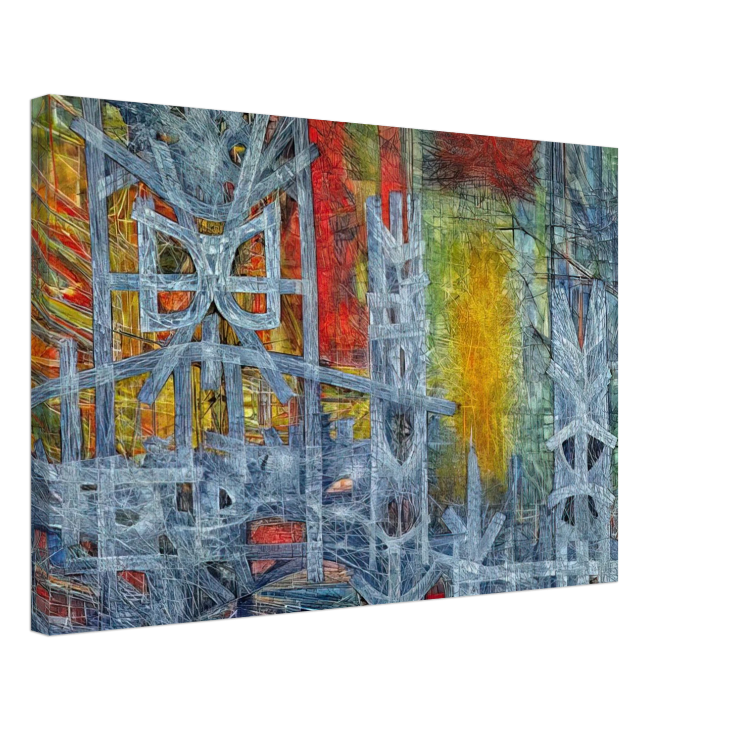 Jimmy Ernst - Silence at Sharpeville - 1962 Canvas - 70x100 cm / 28x40 inches-canvas