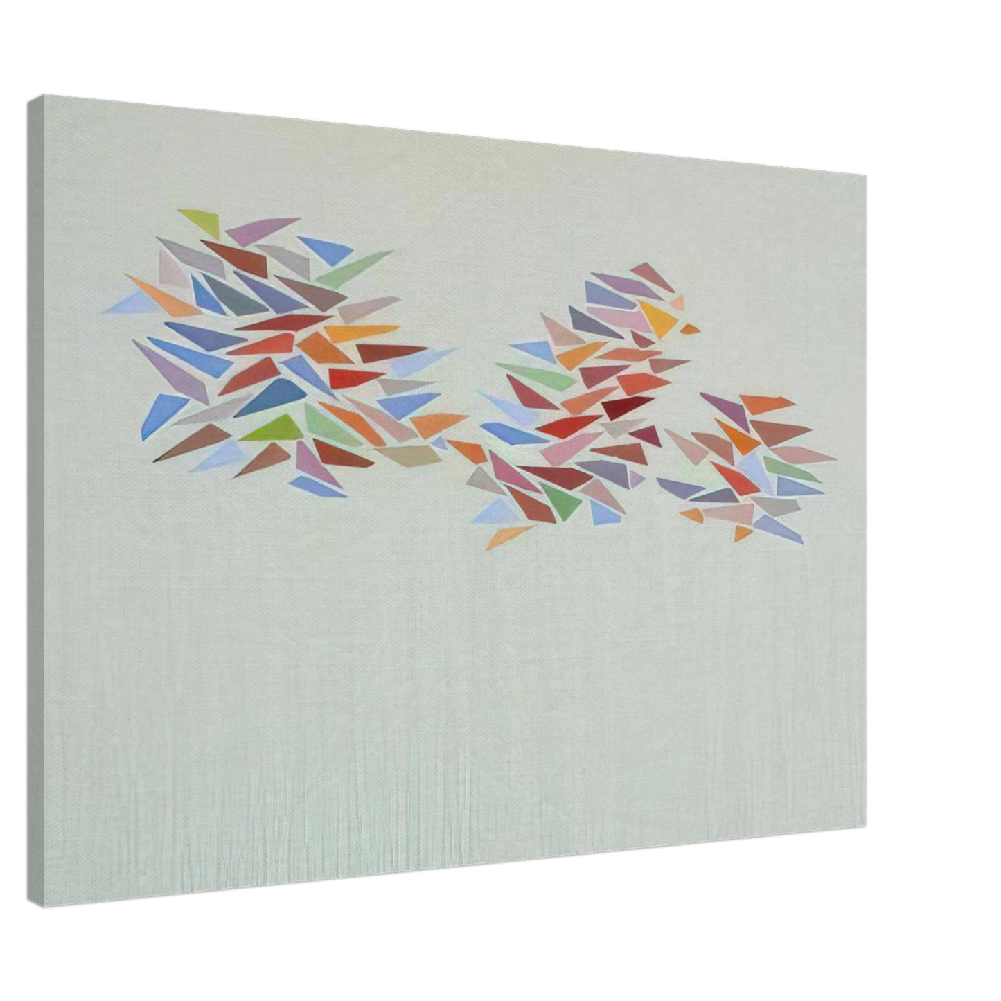 Robert Goodnough - Bright Colors on Pale Green - 1976 Canvas - 20x30 cm / 8x12 inches-canvas