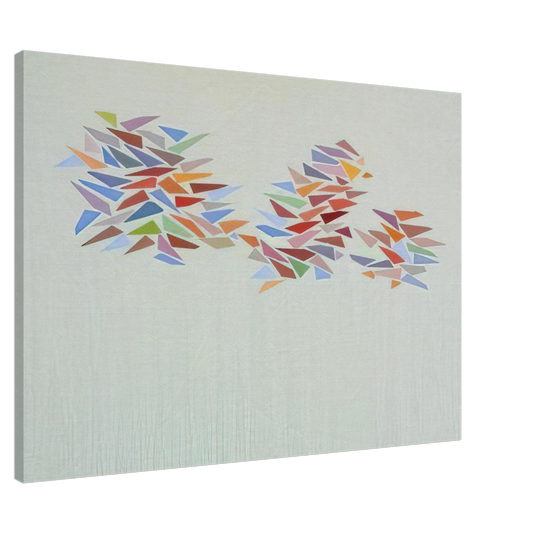 Robert Goodnough - Bright Colors on Pale Green - 1976 Canvas - 20x30 cm / 8x12 inches-canvas