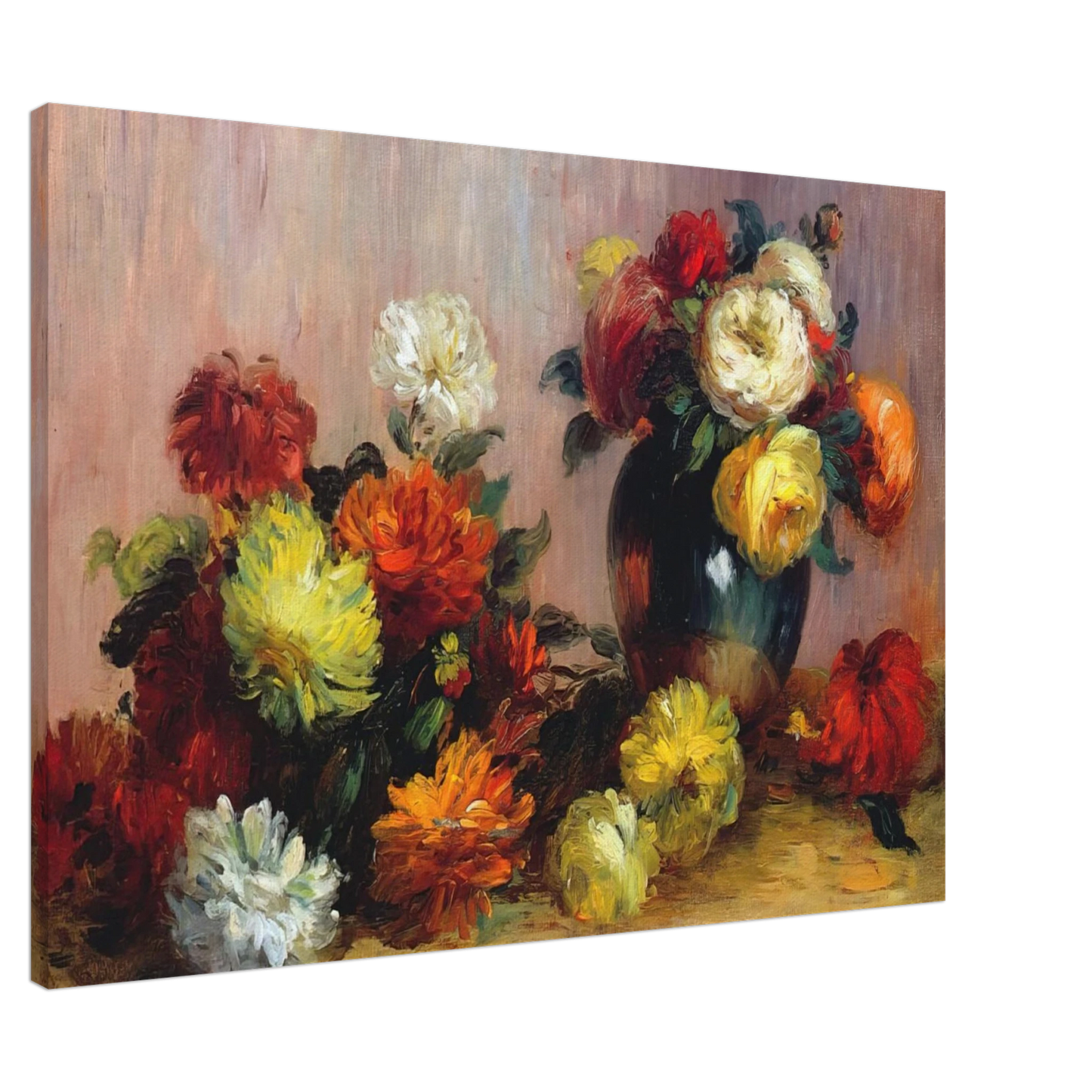 Pierre-Auguste Renoir - Bouquets of Flowers Canvas - 20x30 cm / 8x12 inches-canvas