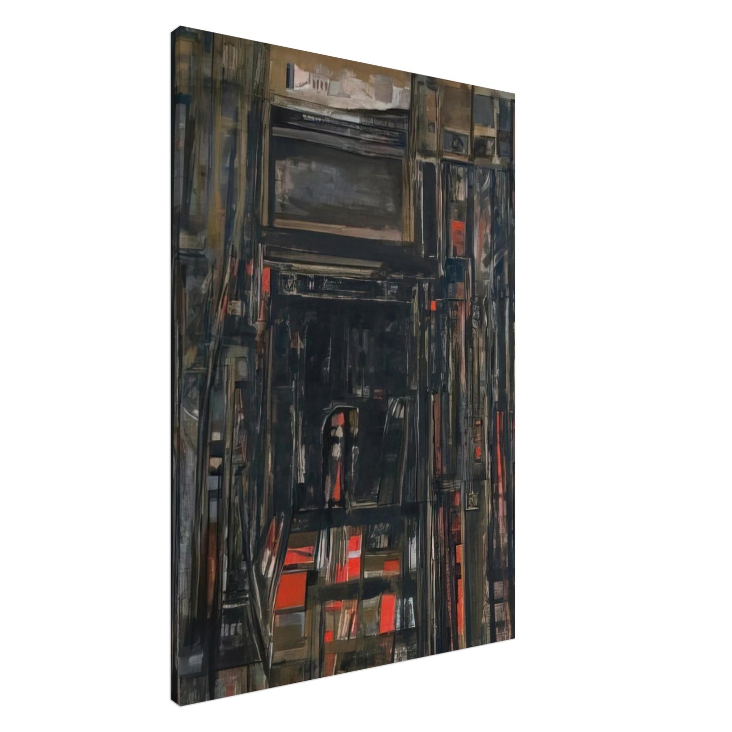 Maria Helena Vieira da Silva - Le theatre PIrandello - 1976 Canvas - 20x30 cm / 8x12 inches-canvas