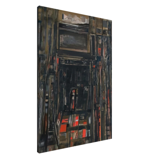 Maria Helena Vieira da Silva - Le theatre PIrandello - 1976 Canvas - 20x30 cm / 8x12 inches-canvas