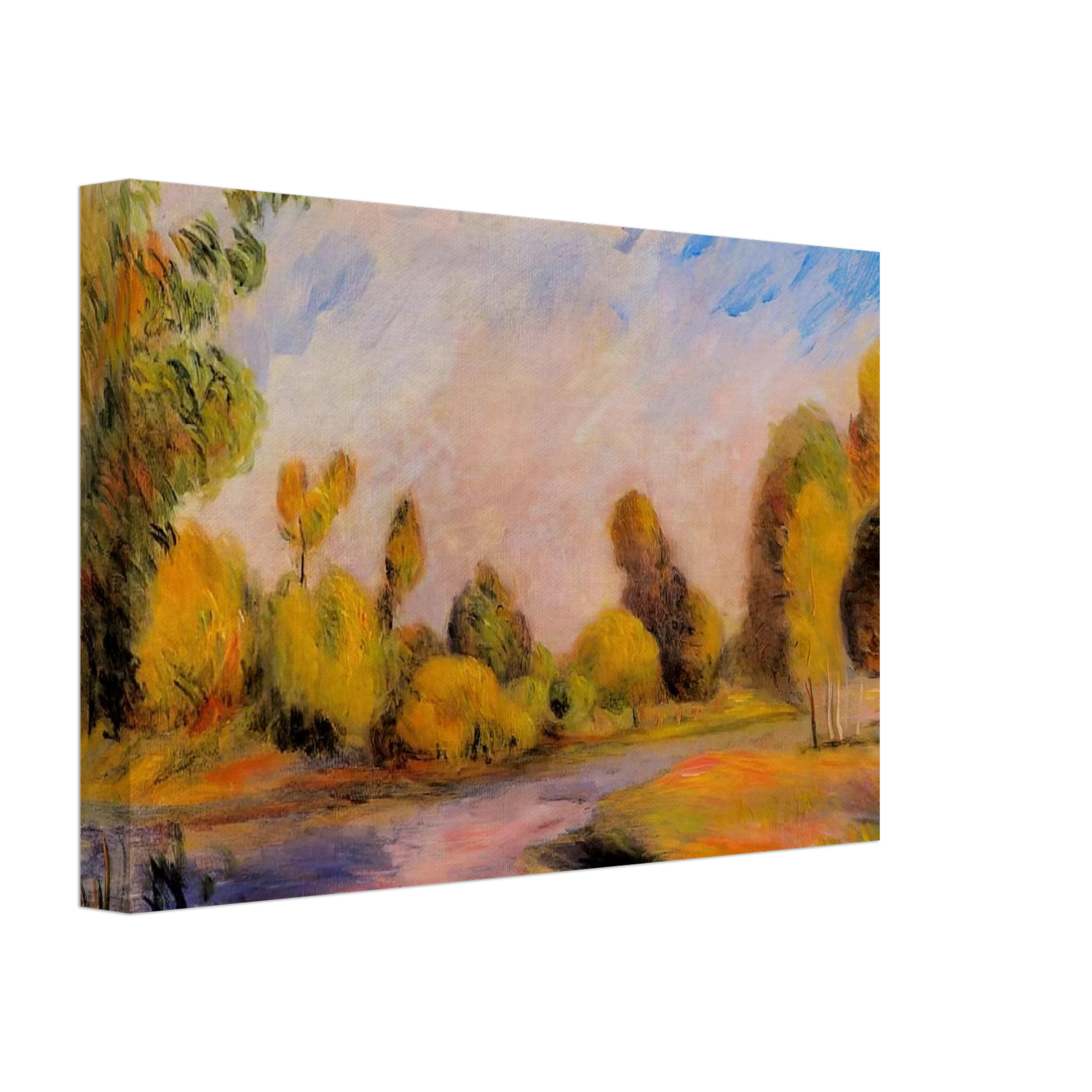 Pierre-Auguste Renoir - Banks of a River Canvas - 40x60 cm / 16x24 inches-canvas
