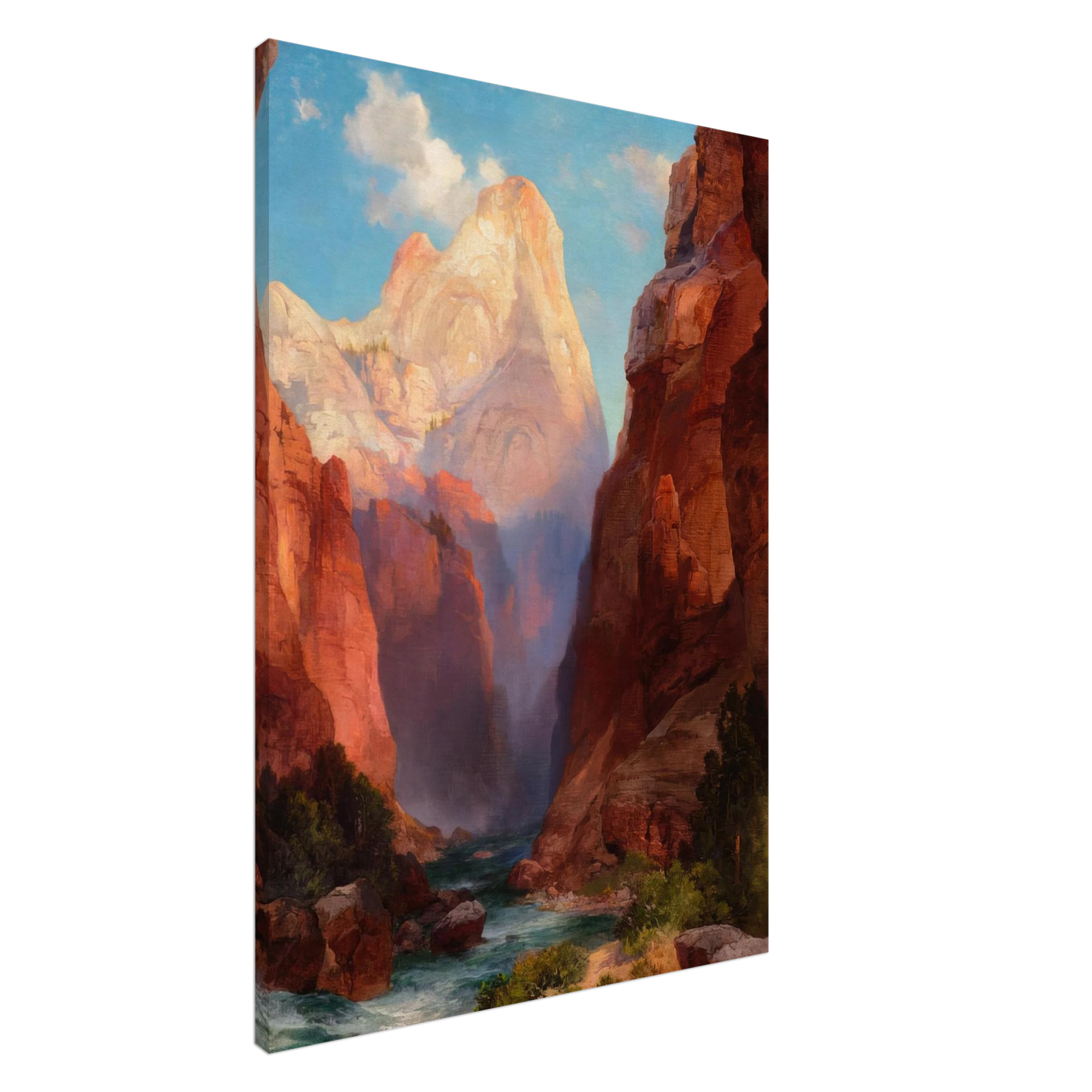 Thomas Moran - The Rio Virgin Southern Utah Canvas - 20x30 cm / 8x12 inches-canvas
