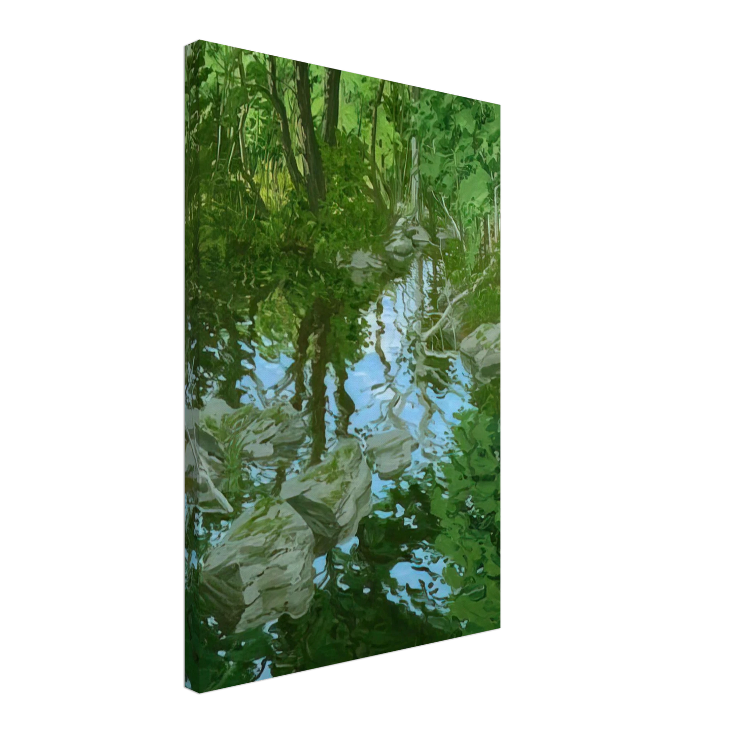 Neil Welliver - Maine Woodland.png - 1970 Canvas - 70x100 cm / 28x40 inches-canvas