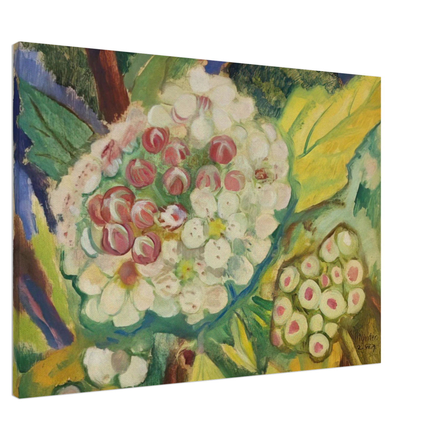 Gabriele Munter - VOM WEISSEN BUSCH 1919 Canvas - 20x30 cm / 8x12 inches-canvas