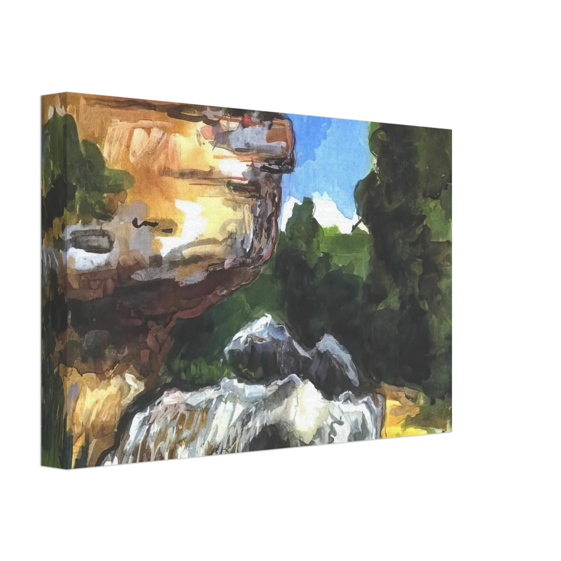 Paul Cezanne - Rocks Canvas - 40x60 cm / 16x24 inches-canvas