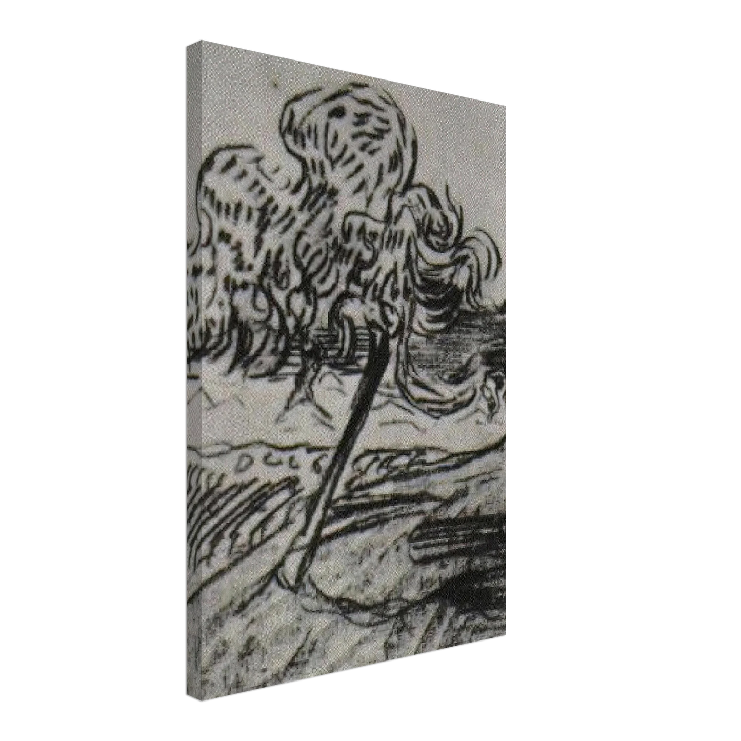 Vincent van Gogh - Study of a Fruit Tree Canvas - 40x60 cm / 16x24 inches-canvas