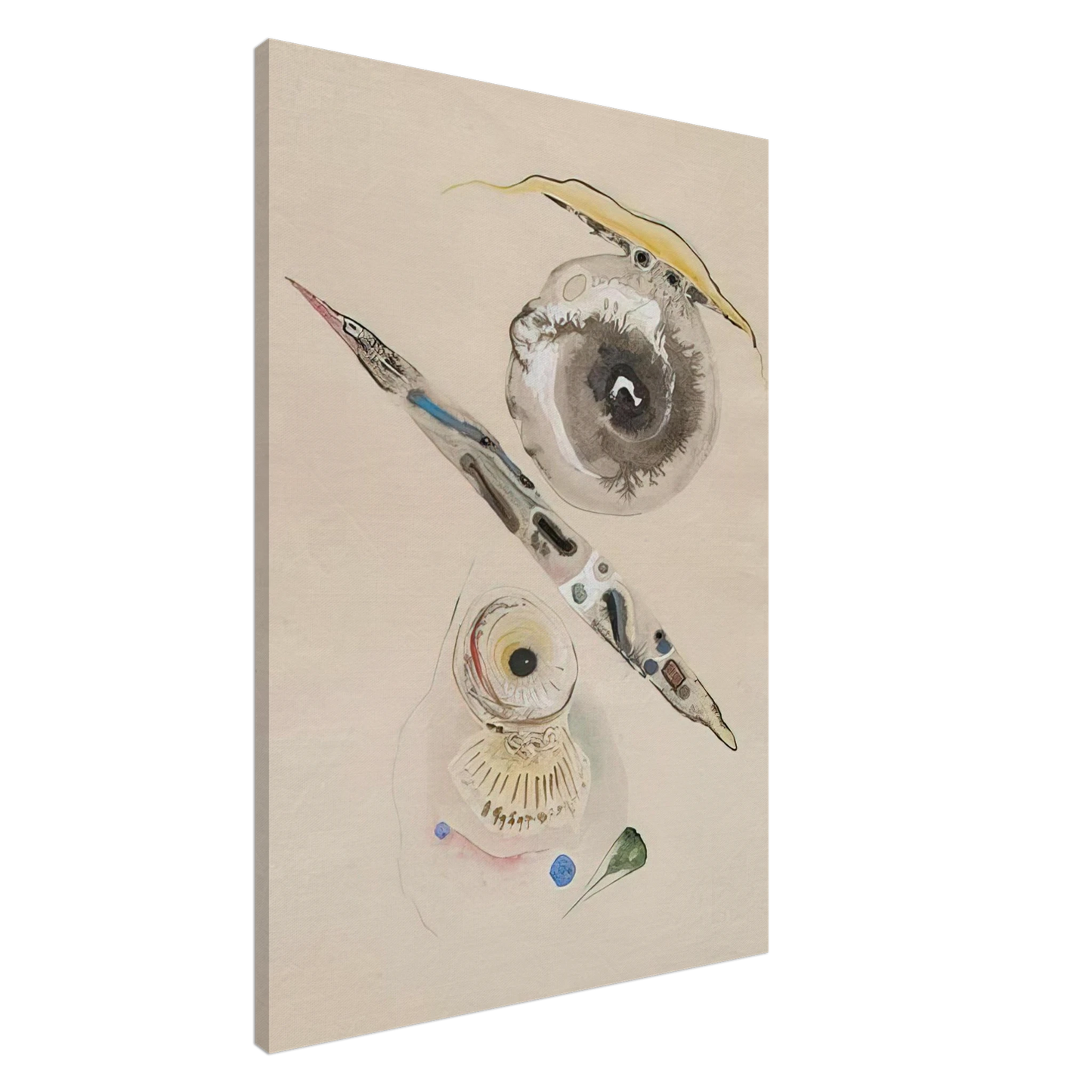 Rudolf Bauer - UNTITLED Canvas - 20x30 cm / 8x12 inches-canvas