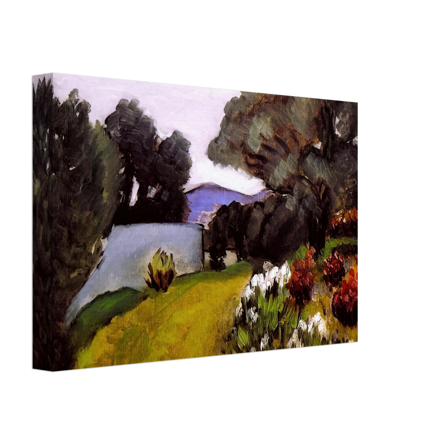 Henri Matisse - IN THE NICE COUNTRYSIDE GARDEN OF IRISES 1919 Canvas - 70x100 cm / 28x40 inches-canvas