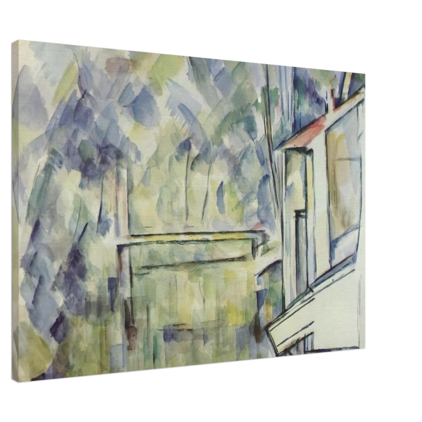 Paul Cezanne - Mill on the River Canvas - 20x30 cm / 8x12 inches-canvas
