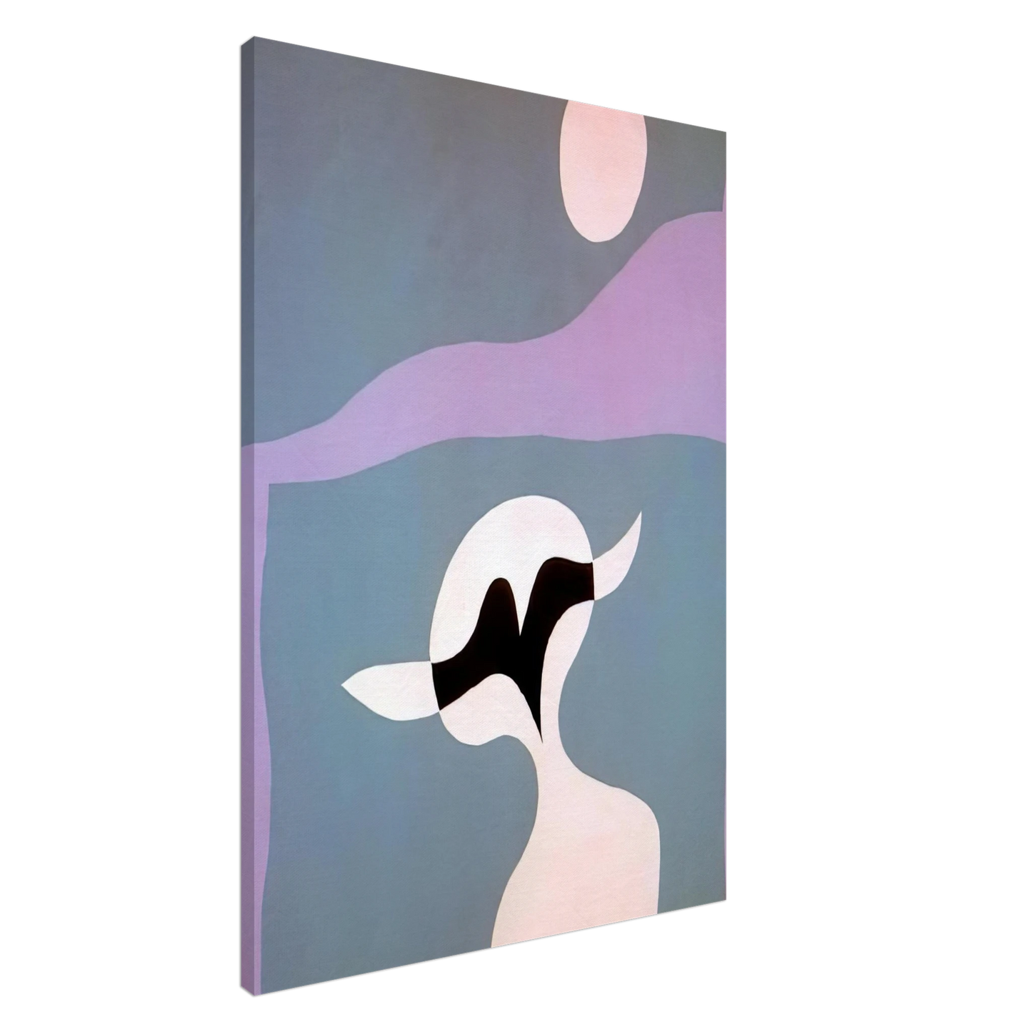 Jean Arp - Man, mustache, navel Canvas - 20x30 cm / 8x12 inches-canvas