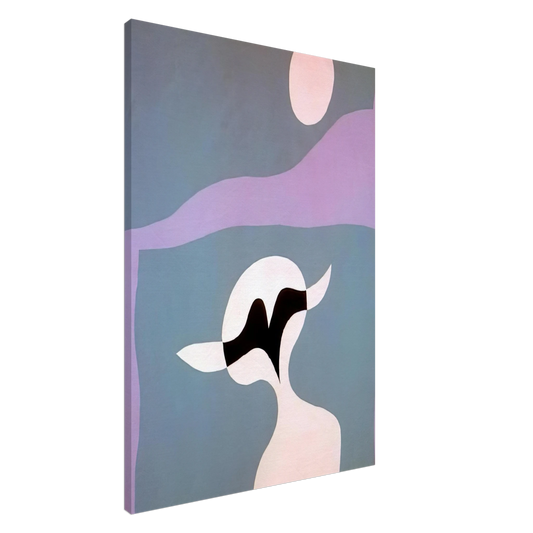 Jean Arp - Man, mustache, navel Canvas - 20x30 cm / 8x12 inches-canvas