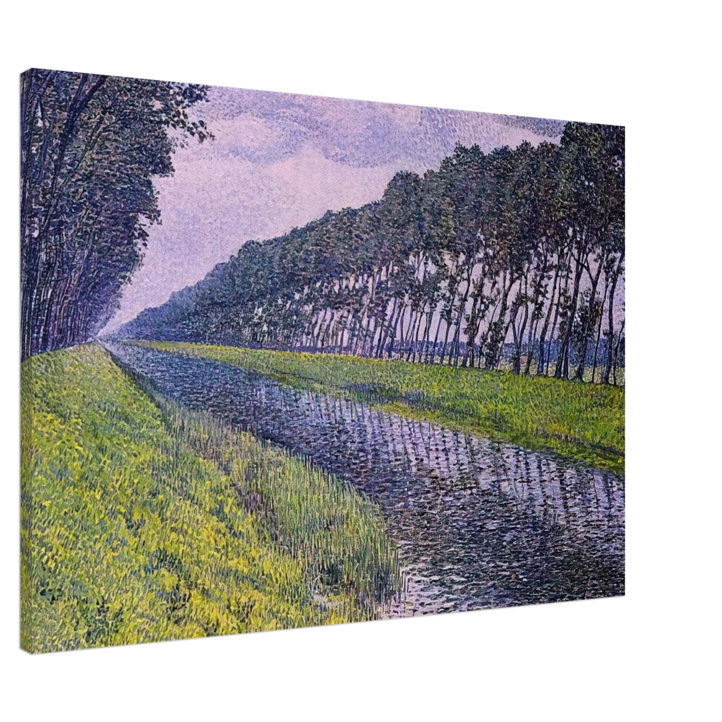 Theo van Rysselberghe - CANAL IN FLANDERS 1894 1 Canvas - 20x30 cm / 8x12 inches-canvas