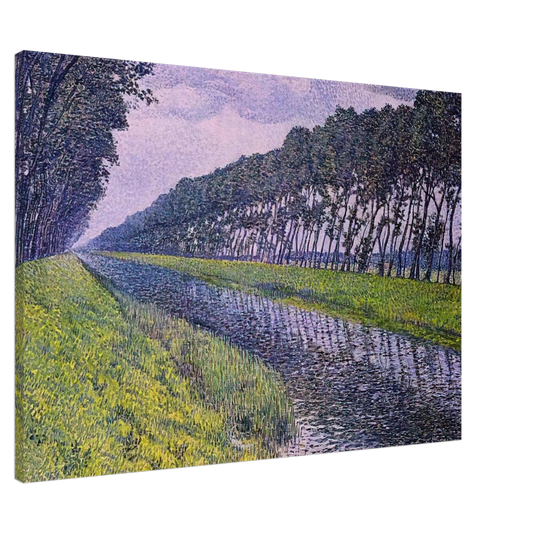 Theo van Rysselberghe - CANAL IN FLANDERS 1894 1 Canvas - 20x30 cm / 8x12 inches-canvas
