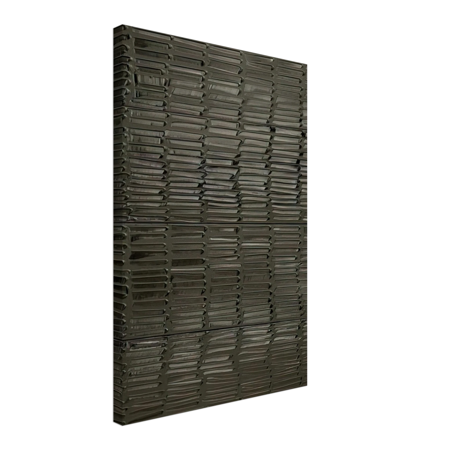 Pierre Soulages - Peinture 324 x 181 cm, 19 fevrier 2009 Polyptyque - 2009 Canvas - 40x60 cm / 16x24 inches-canvas