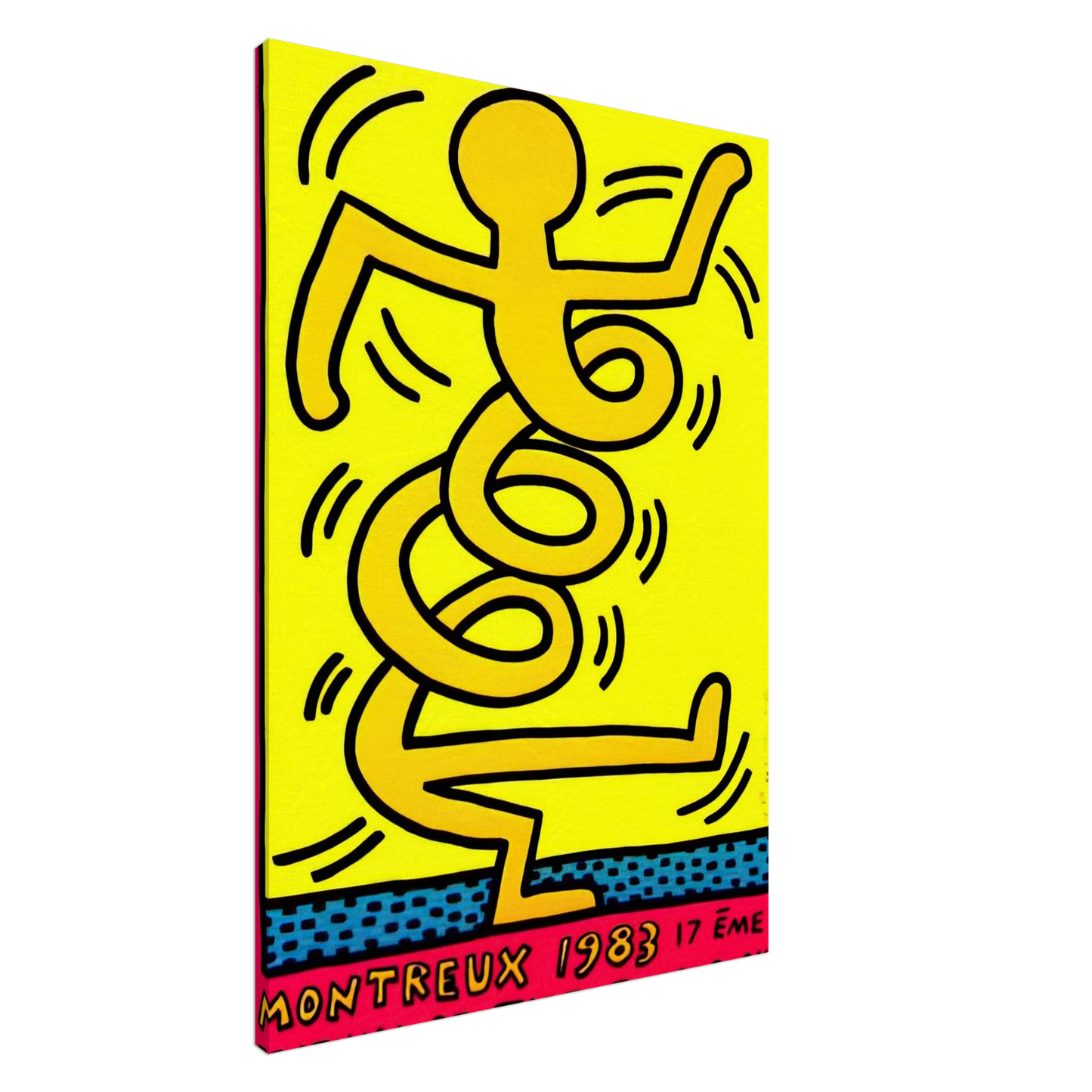 Keith Haring - MONTREUX 1983 Canvas - 20x30 cm / 8x12 inches-canvas