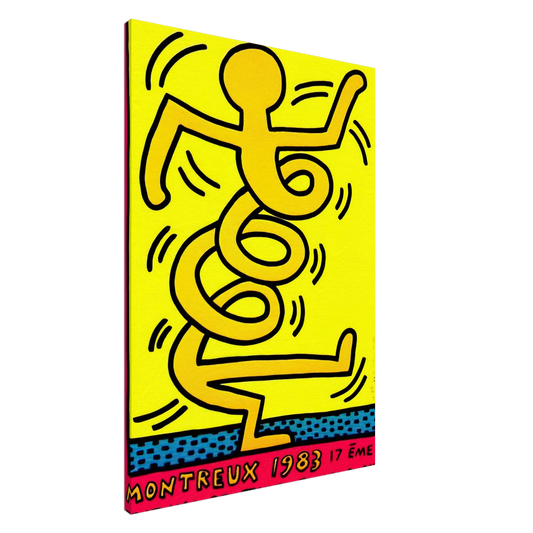 Keith Haring - MONTREUX 1983 Canvas - 20x30 cm / 8x12 inches-canvas