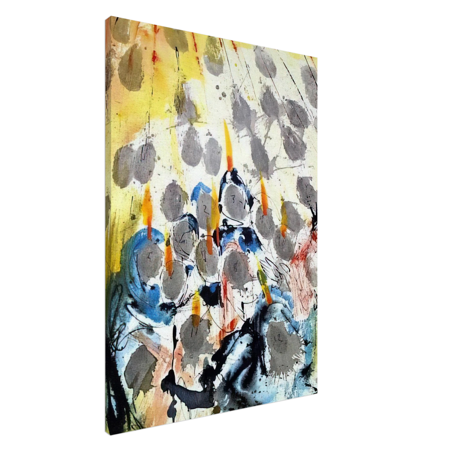 Salvador Dali - APPARUERUNT ILLIS DISPERTITAE LINGUAE ACTS 1 14 1967 Canvas - 20x30 cm / 8x12 inches-canvas