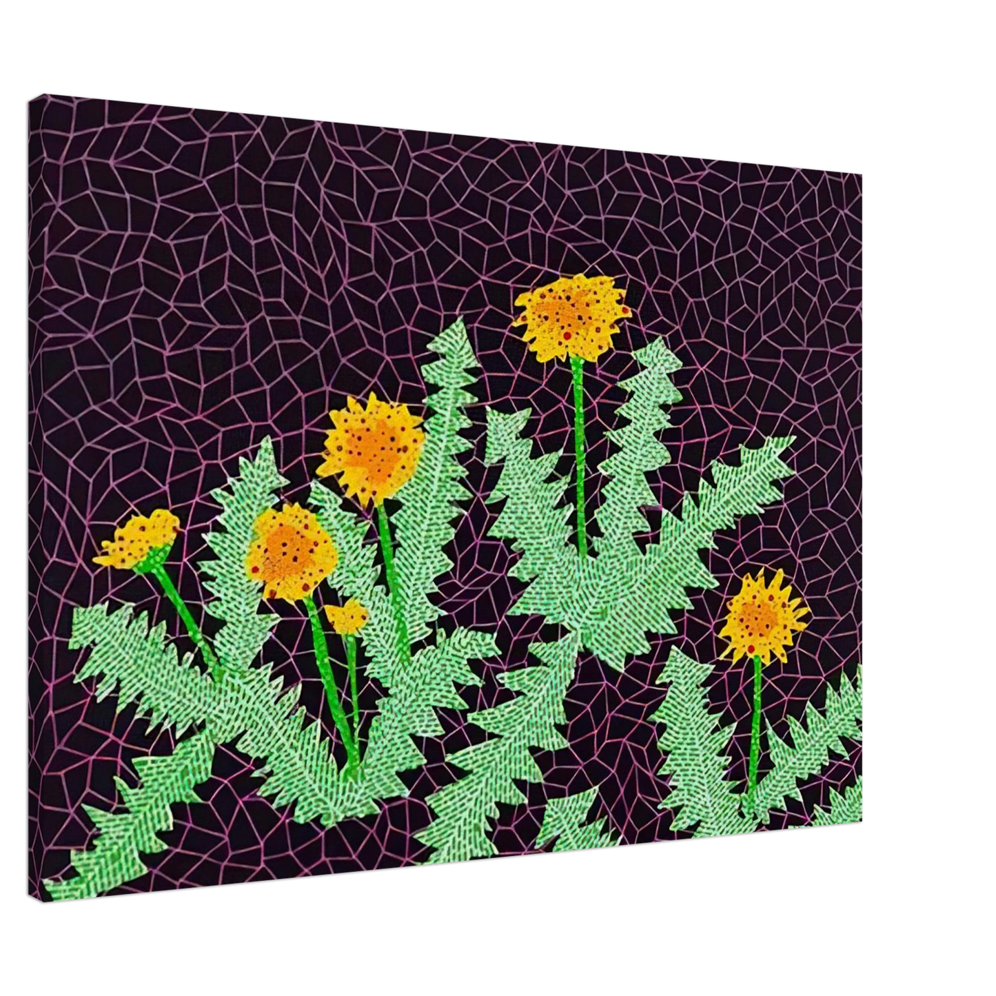 Yayoi Kusama - DANDELIONS 1985 Canvas - 20x30 cm / 8x12 inches-canvas