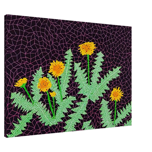 Yayoi Kusama - DANDELIONS 1985 Canvas - 20x30 cm / 8x12 inches-canvas
