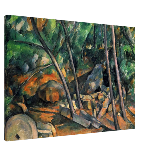 Paul Cezanne - Woods with Millstone Canvas - 20x30 cm / 8x12 inches-canvas