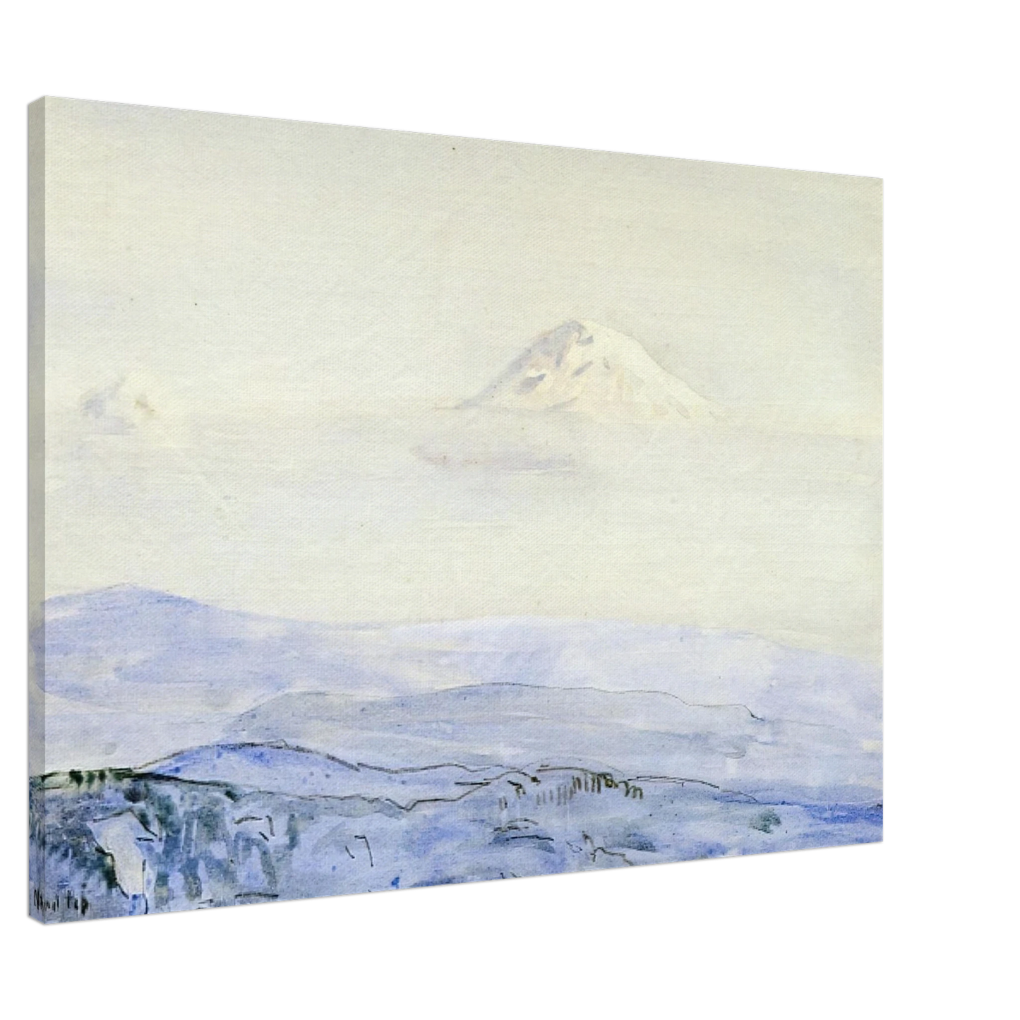 Childe Hassam - Adams and St. Helen's, Early Morning Canvas - 20x30 cm / 8x12 inches-canvas