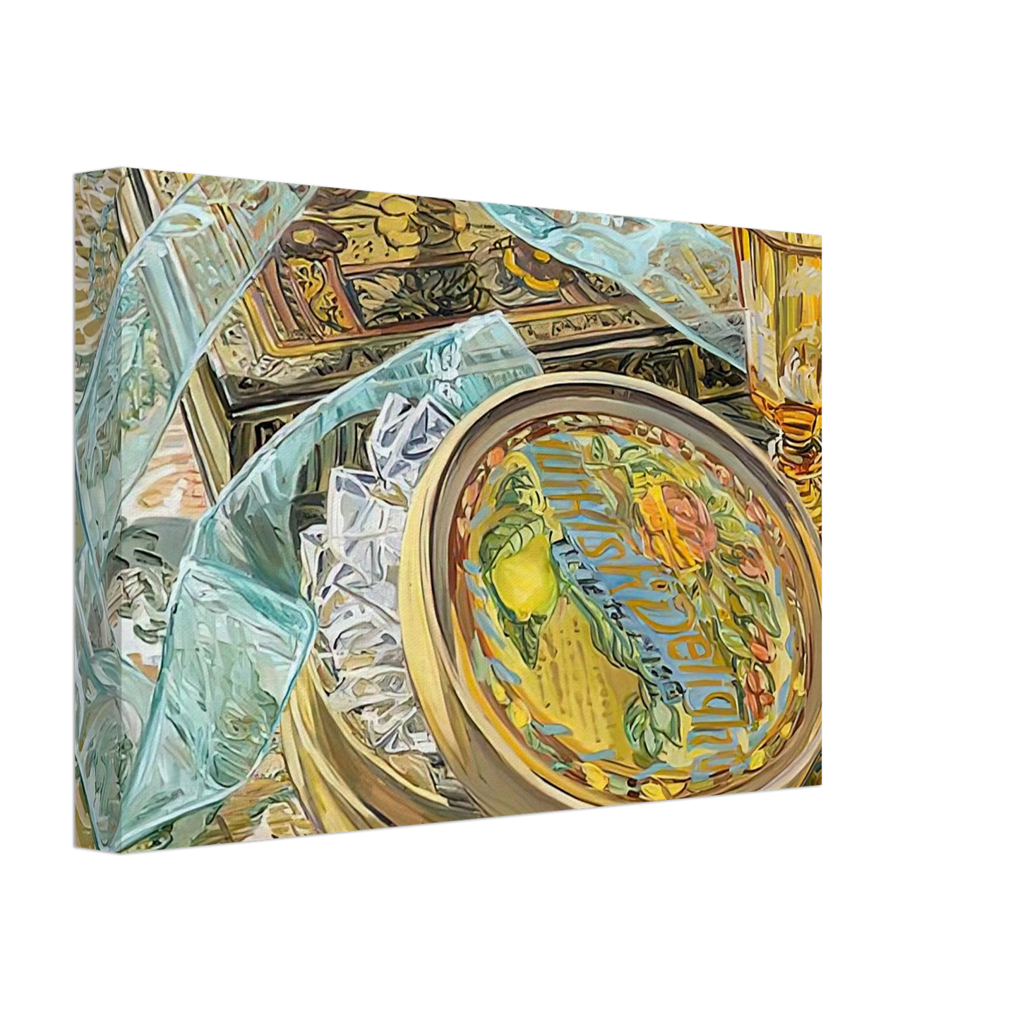 Janet Fish - TURKISH DELIGHT 2003 Canvas - 70x100 cm / 28x40 inches-canvas