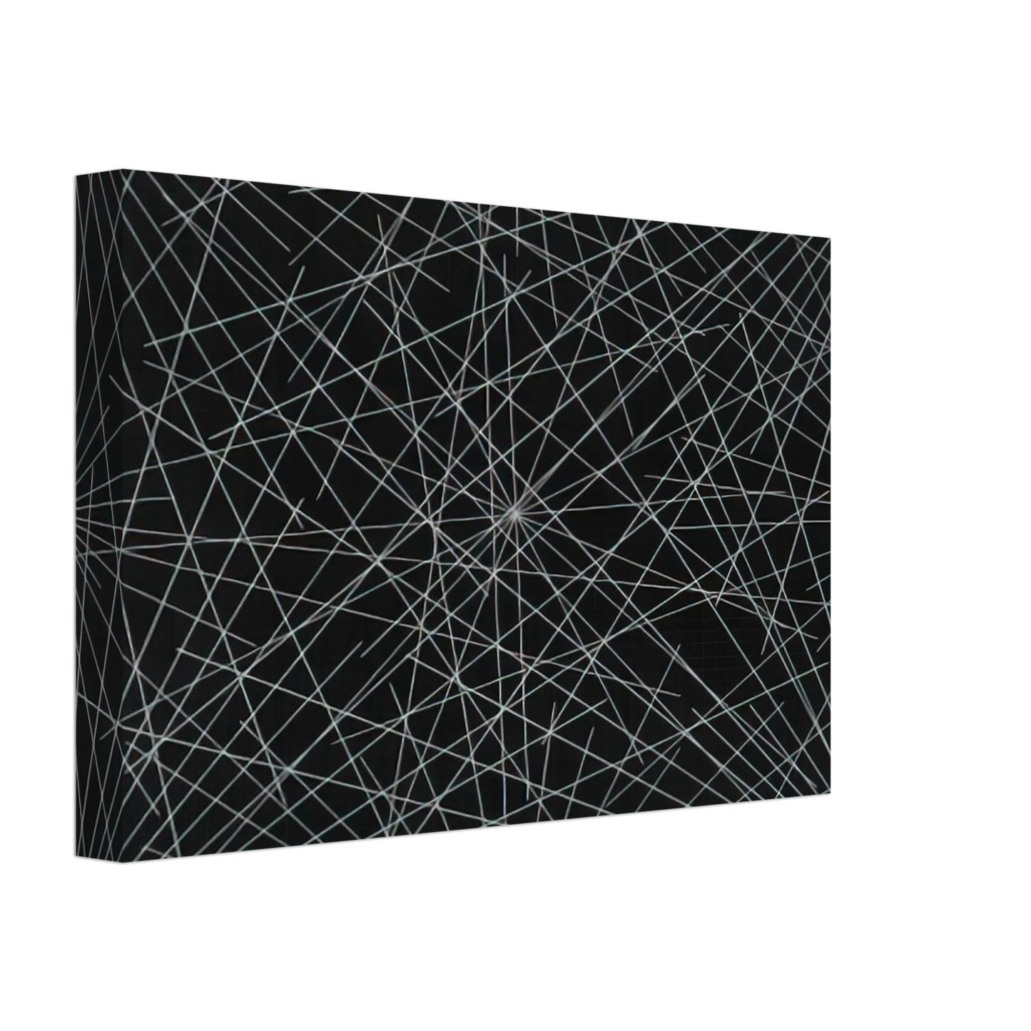 Sol LeWitt - Lines From Corners, Sides  the Centre, to Points on a Grid Canvas - 40x60 cm / 16x24 inches-canvas