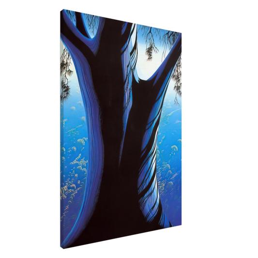 Eyvind Earle - Blue Pine Canvas - 20x30 cm / 8x12 inches-canvas