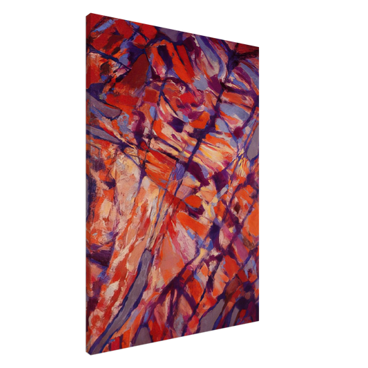 Alfred Manessier - Terre assoiffee I - 1966 Canvas - 20x30 cm / 8x12 inches-canvas