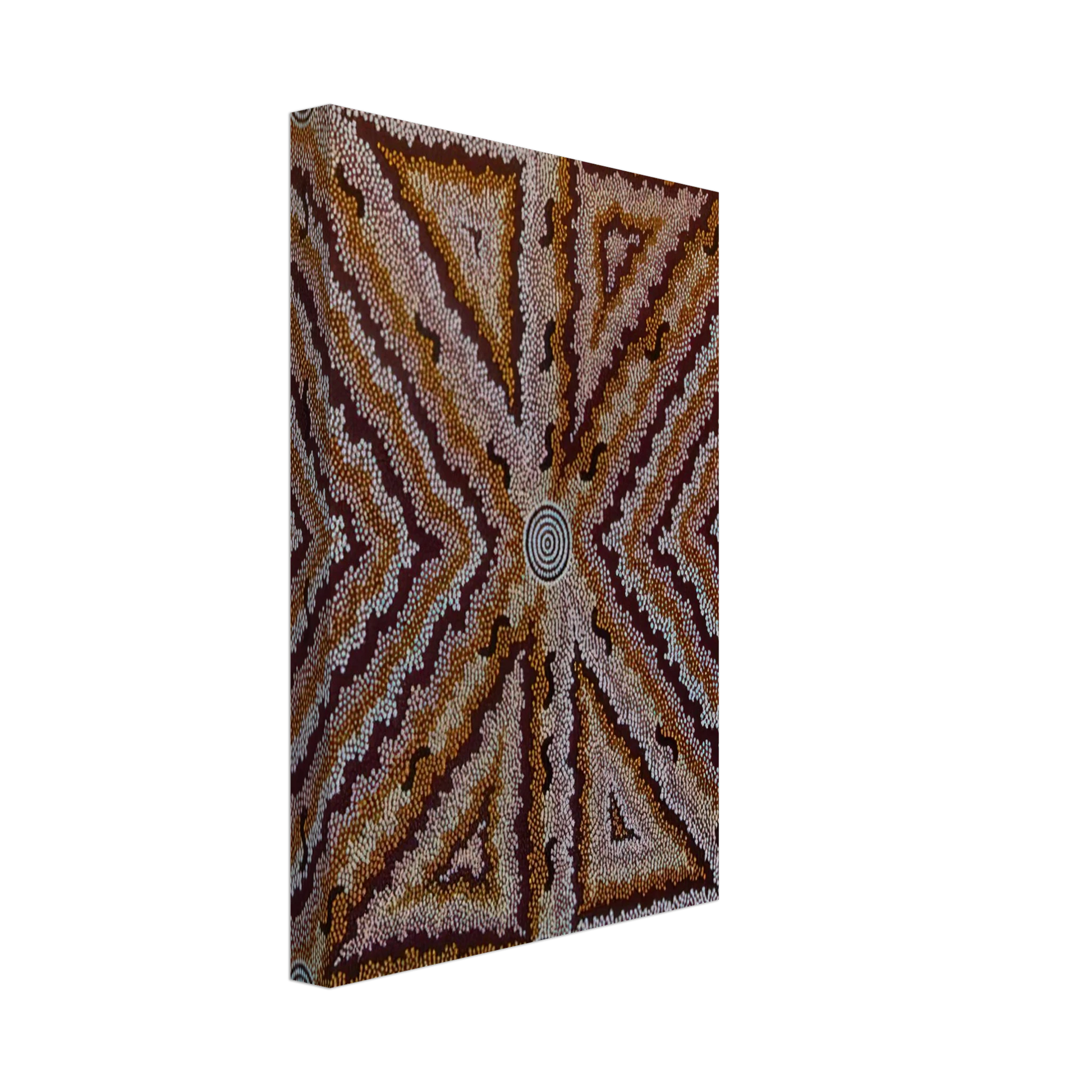 Clifford Possum Tjapaltjarri - Witchetty Grub Dreaming - 1983 Canvas - 40x60 cm / 16x24 inches-canvas