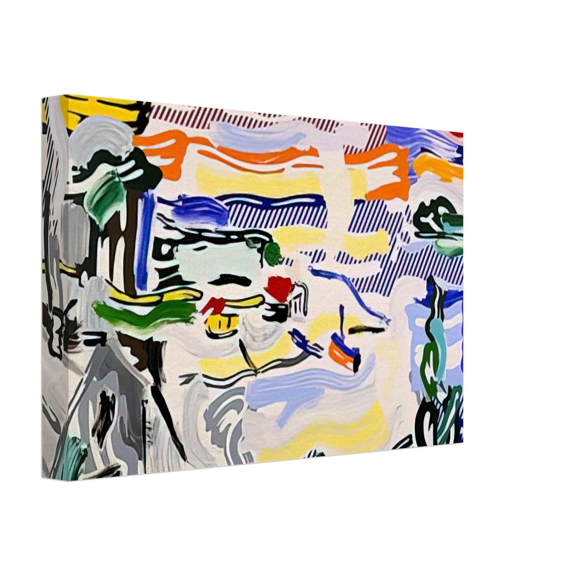 Roy Lichtenstein - COAST VILLAGE 1987 Canvas - 40x60 cm / 16x24 inches-canvas