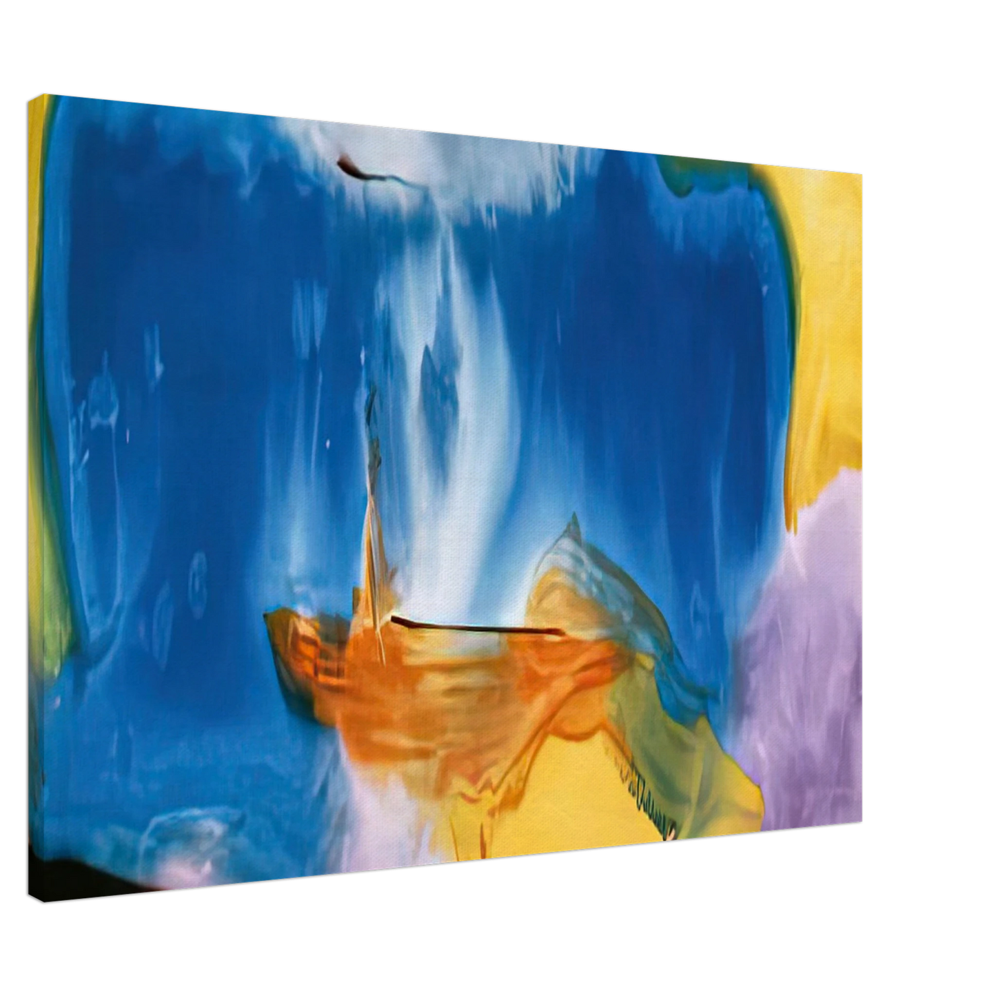 Helen Frankenthaler - Moveable Blue, 1973- Canvas - 20x30 cm / 8x12 inches-canvas