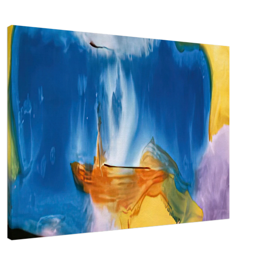 Helen Frankenthaler - Moveable Blue, 1973- Canvas - 20x30 cm / 8x12 inches-canvas