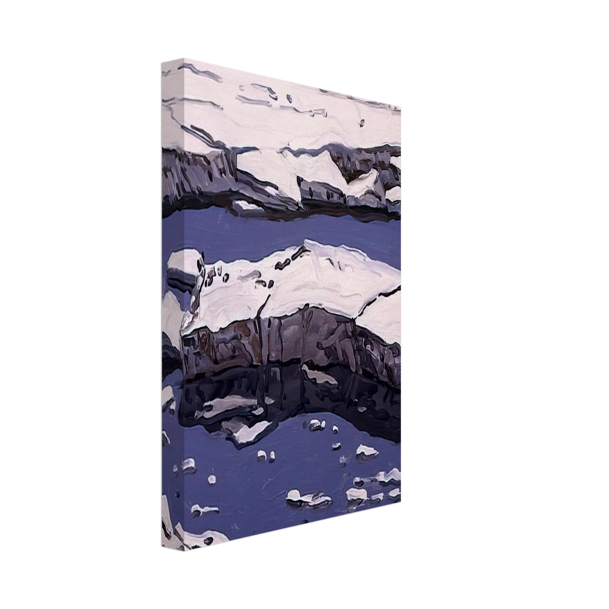 Neil Welliver - Study for Ice Flow, Allagash - 1996 Canvas - 40x60 cm / 16x24 inches-canvas