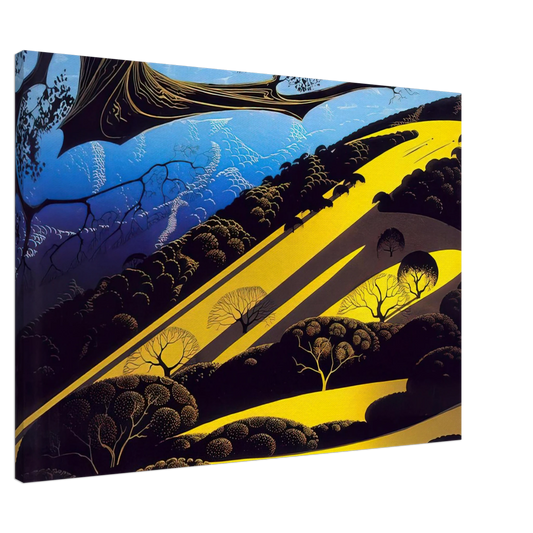 Eyvind Earle - Gaviota Pass Canvas - 20x30 cm / 8x12 inches-canvas