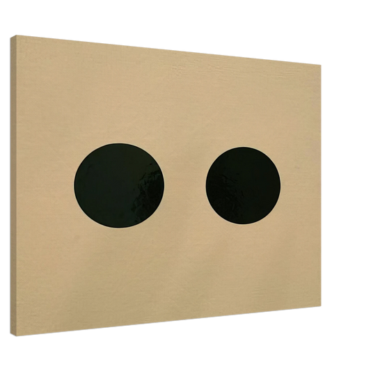 Alexander Liberman - Two Circles - 1950 Canvas - 20x30 cm / 8x12 inches-canvas