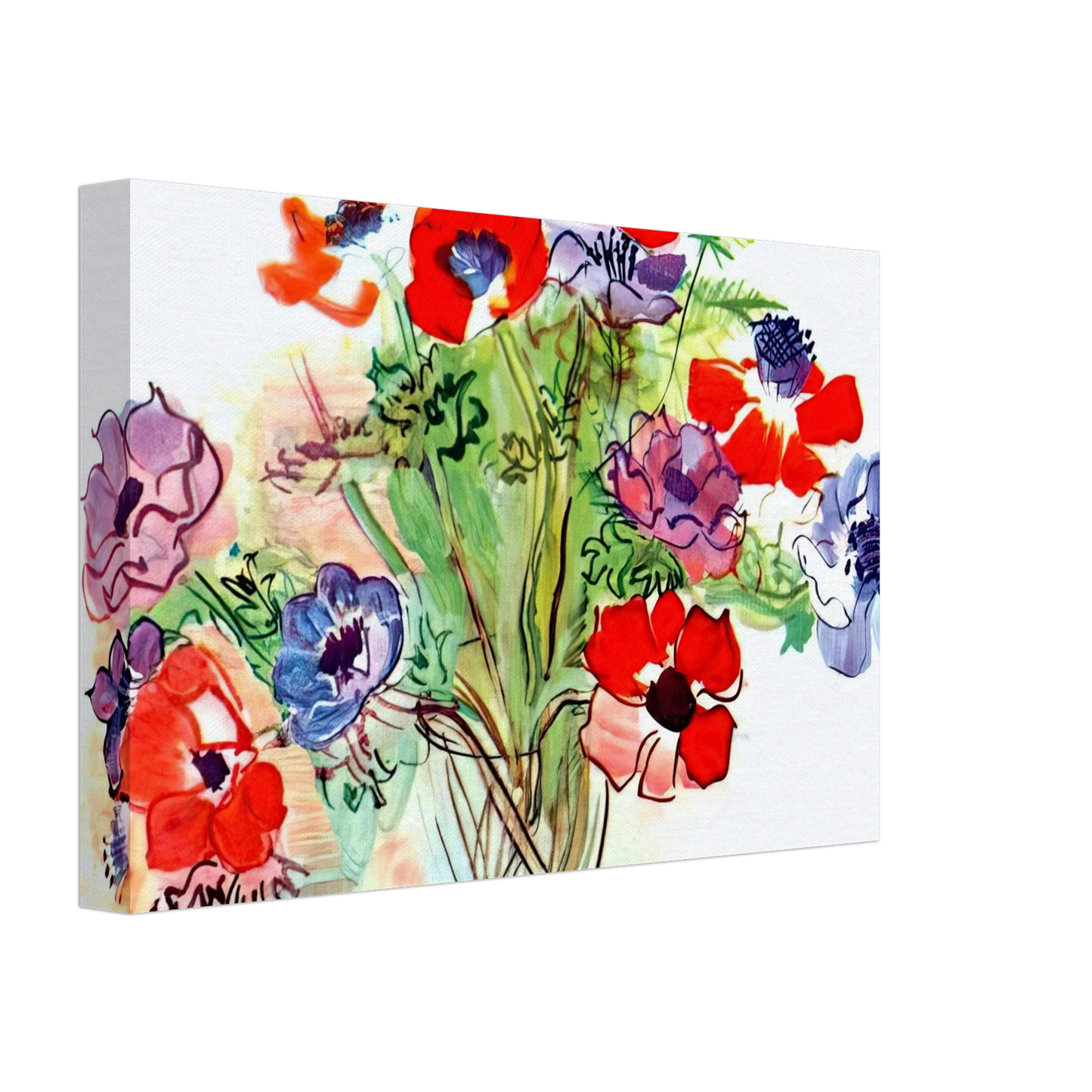 Raoul Dufy - BOUQUET OF FLOWERS 1937 Canvas - 70x100 cm / 28x40 inches-canvas